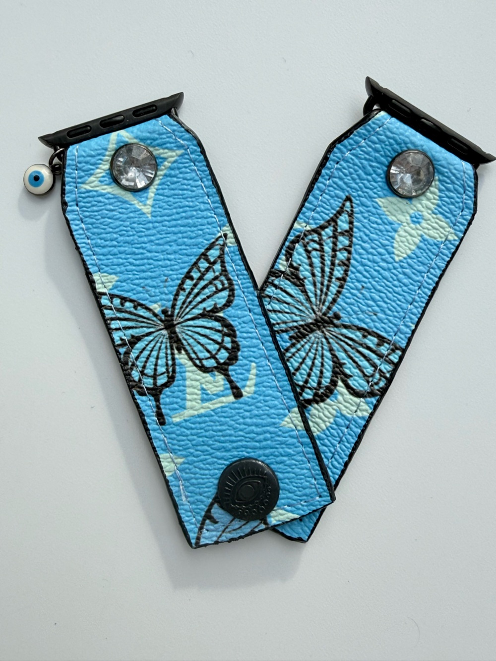 Watch Me Creations Authentic Upcycled LV  Butterfly‎ Apple Watch Band